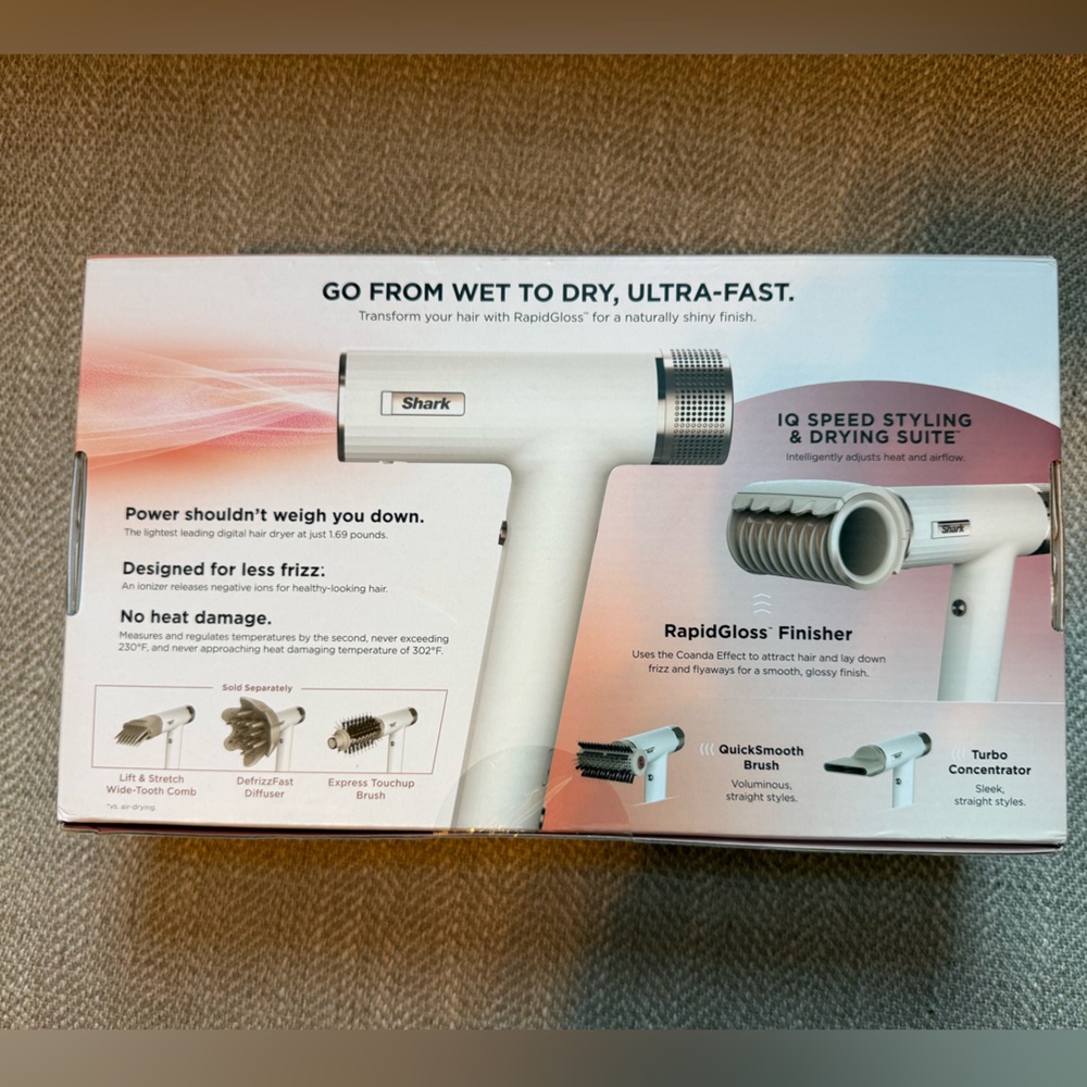 Shark SpeedStyle Hair Dryer - White - Picture 3 of 4